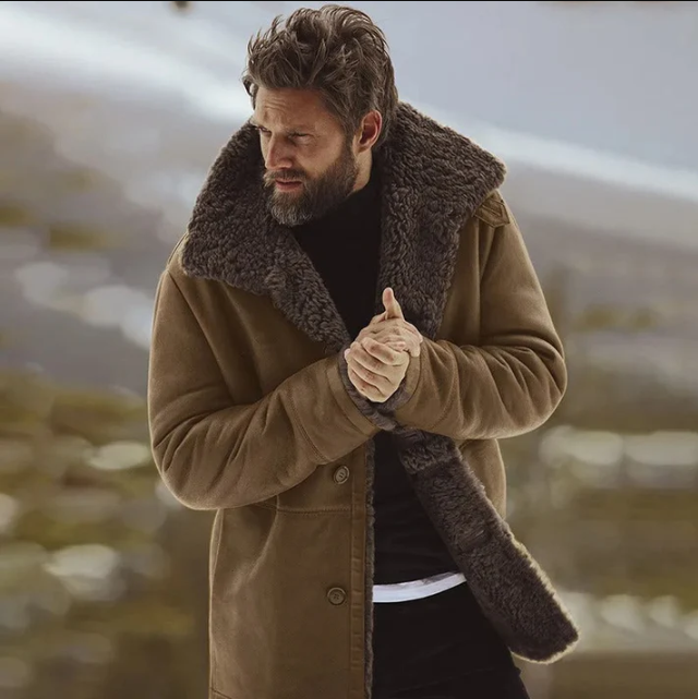 Levoire | Manteau Avec Col En Fourrure Braun