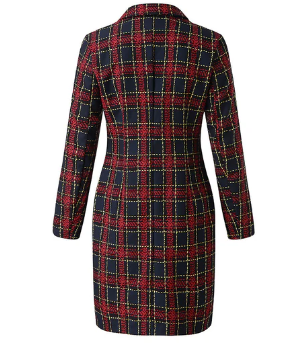 Levoire | Robe Blazer À Carreaux Avec Ceinture