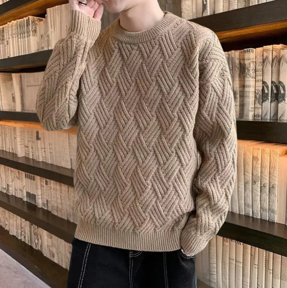 Levoire | Pull Homme Tendance Et Tricoté De Manière Décontractée Braun