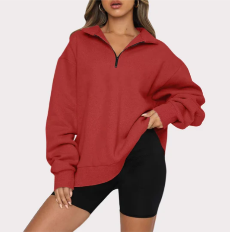 Levoire | Sweat-Shirt Col Femme Rouge