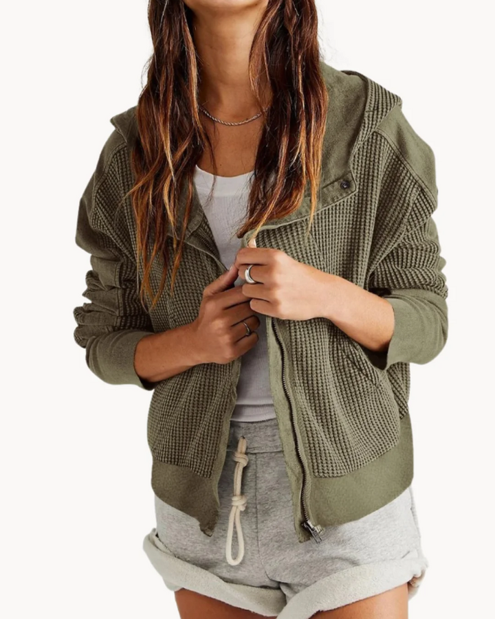 Levoire | Manteau Pour Femmes En Tissu Doux Et Luxueux Avec Poches Decoratives Vert