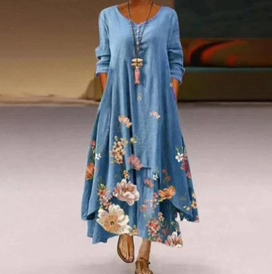 Levoire | Robe Maxi Élégante Pour Les Journées D'Été Bleu
