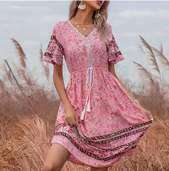 Levoire | Robe Boho Imprimée Ethnique