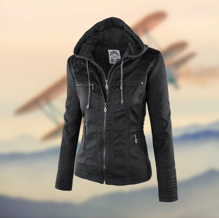 Levoire | Veste En Cuir Élégante Noir