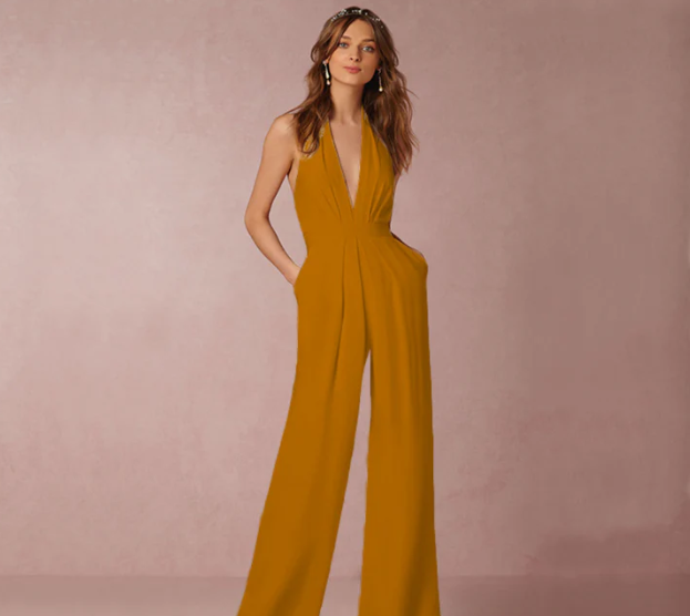 Levoire | Pantalons À Jambe Large Jaune