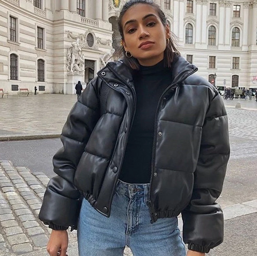 Levoire | Veste Bomber Courte Avec Fermeture Éclair Et Bords Côtelés