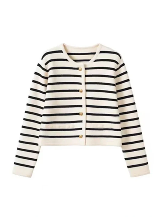 Levoire | Pull Avec Décolleté En V Et Rayures