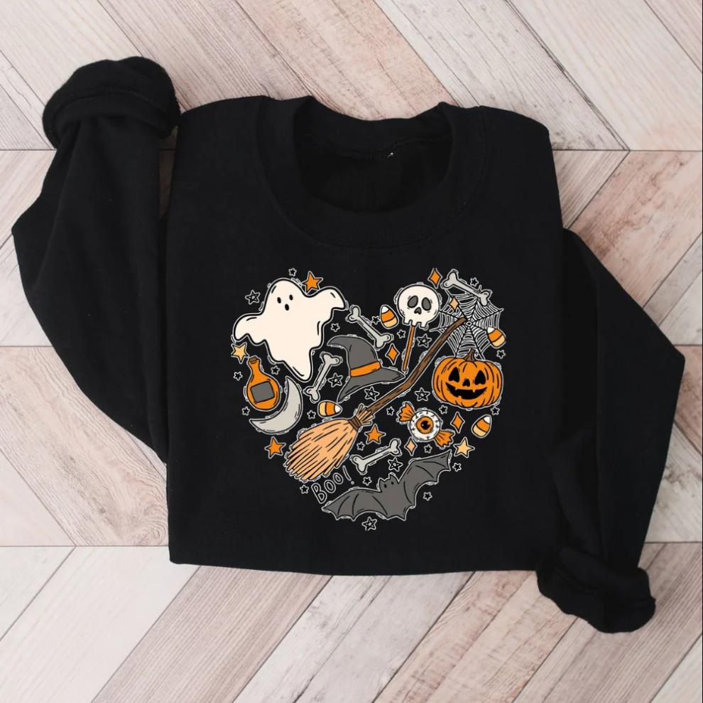 Levoire | Sweat-Shirt D'Halloween Avec Motif À Vibrations Chic Pour Femmes