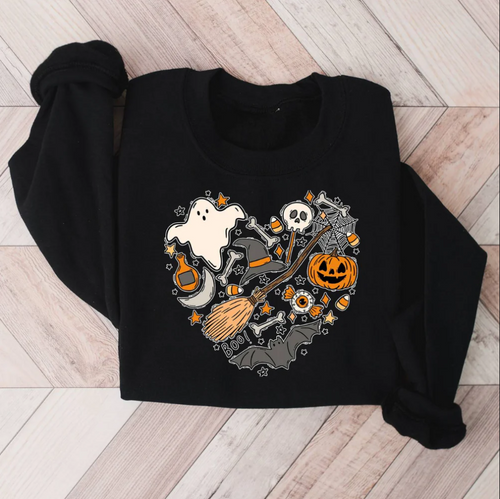 Levoire | Sweat-Shirt D'Halloween Avec Motif À Vibrations Chic Pour Femmes