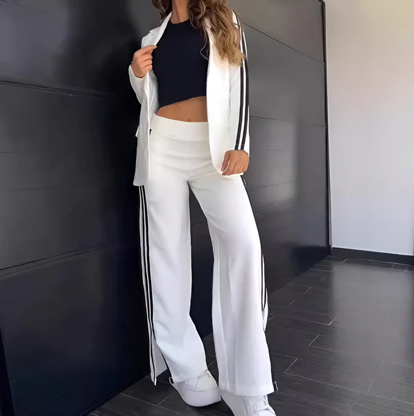 Levoire | Blazer Élégant Ensemble Avec Une Ambiance Décontractée Blanc