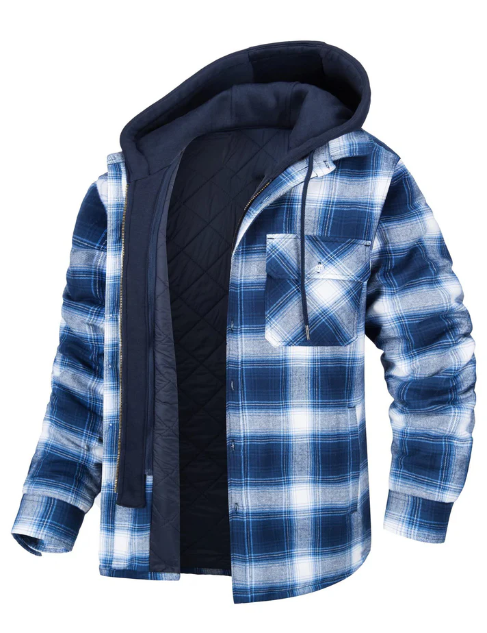 Levoire | Veste De Chemise D'Extérieur Chaude Bleu ciel