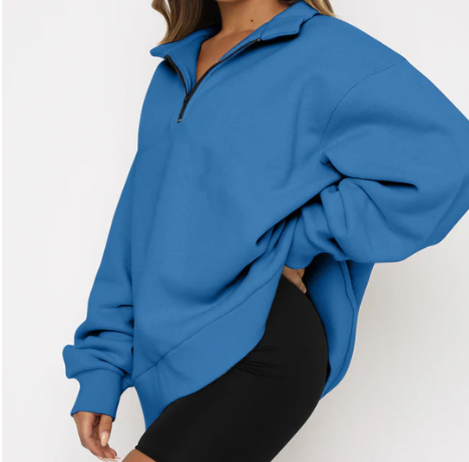 Levoire | Sweat-Shirt Col Femme Bleu