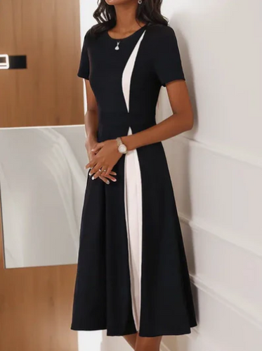 Levoire | Robe Midi Noir Et Blanc