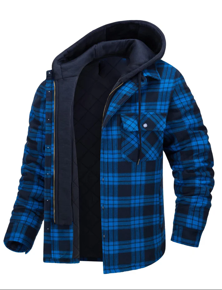 Levoire | Veste De Chemise D'Extérieur Chaude Bleu roi