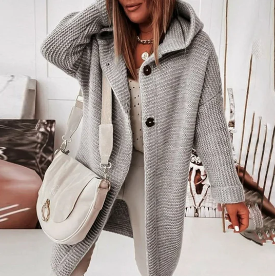 Levoire | Gilet À Manches Longues Avec Capuche Gris