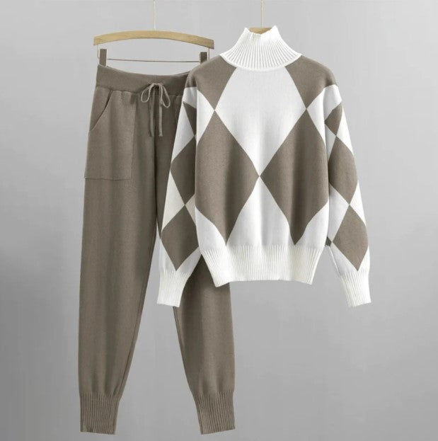Levoire | Ensemble De Jogging Pull Et Pantalon Pour Femmes Beige