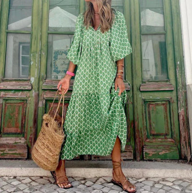 Levoire | Robe Maxi Glamour Avec Décolleté En V