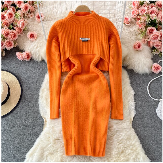 Levoire | Ensemble Confortable Élégant, Chaud & Stylé Orange avec texte sur sweatshirt