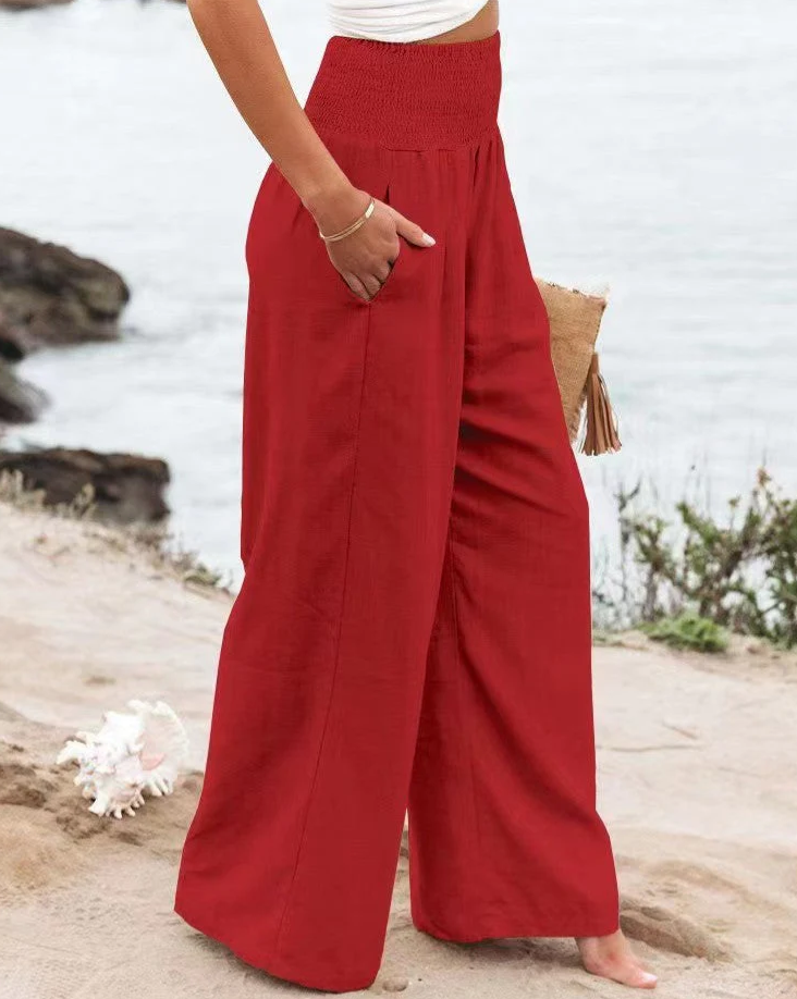 Levoire | Pantalon Large Décontracté Pour Femmes Bordeaux