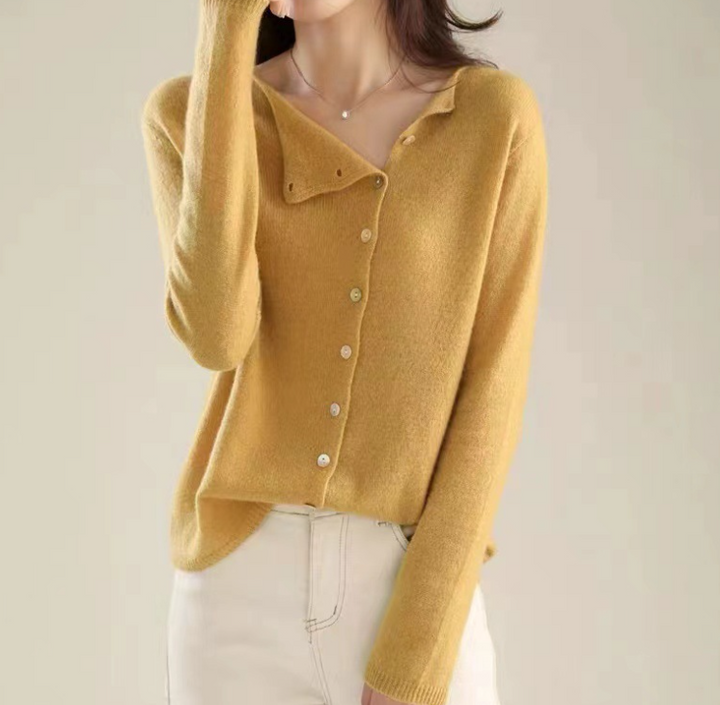 Levoire | Veste Tricotée Confortable Pour Femmes Jaune