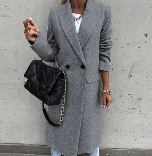 Levoire | Veste Réversible En Laine Brodée Gris