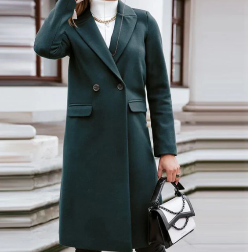 Levoire | Veste Réversible En Laine Brodée Vert foncé