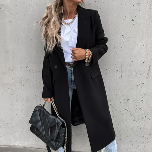 Levoire | Veste Réversible En Laine Brodée Noir