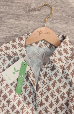 Levoire | Élégante Robe Midi À Manches Longues Avec Impression