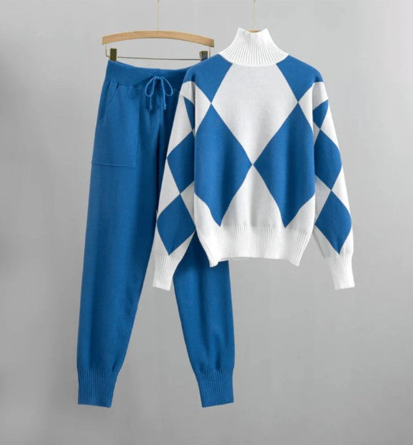 Levoire | Ensemble De Jogging Pull Et Pantalon Pour Femmes Bleu