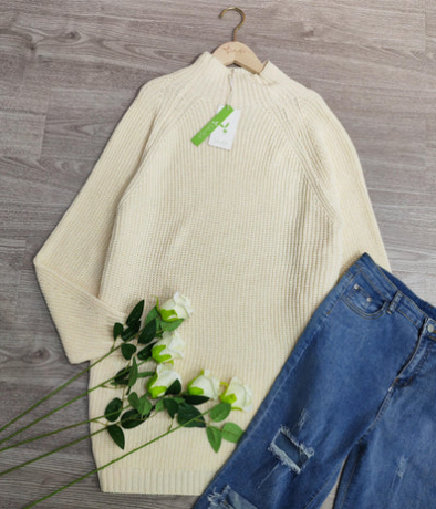Levoire | Robe Tricotée À Col Montant