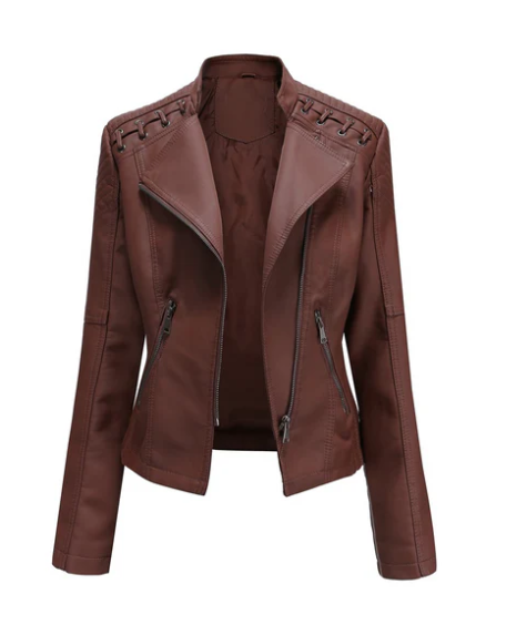 Levoire | Vestes En Cuir Classiques Pour Femmes Braun