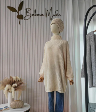 Levoire | Robe Tricotée À Col Montant