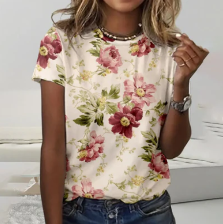 Levoire | Haut Avec Graphique De Jardin De Roses