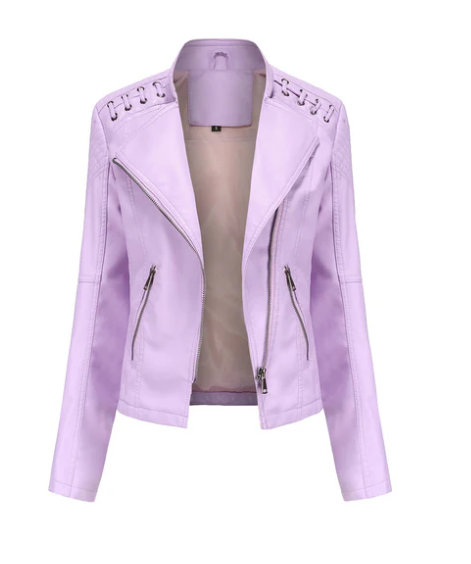 Levoire | Vestes En Cuir Classiques Pour Femmes Orchidée de taille moyenne
