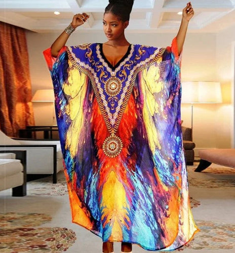 Levoire | Robe Boho Multicolore Avec Imprimé Graphique