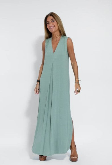 Levoire | Robe Amincissante Avec Cardigan Vert