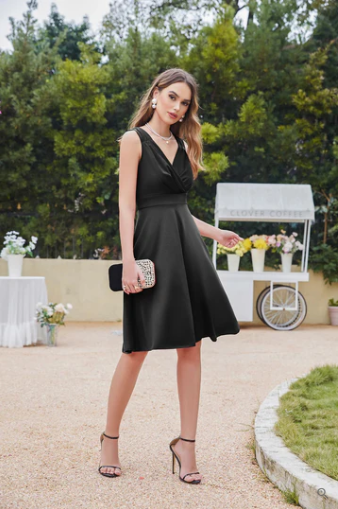 Levoire | Robe Cocktail Sans Manches Décolleté V
