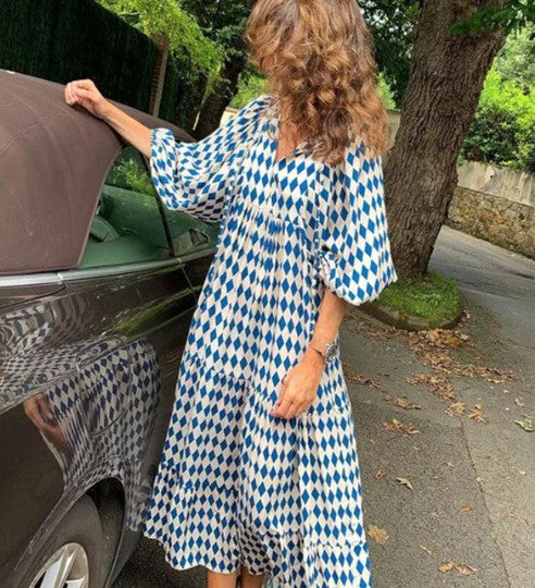 Levoire | Robe Maxi Avec Impression Vintage Style 7
