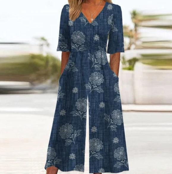 Levoire | Bleu Fleuri Combishort