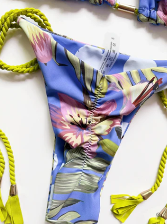 Levoire | Bikini Brésilien Léger En Corde Imprimé Bleu