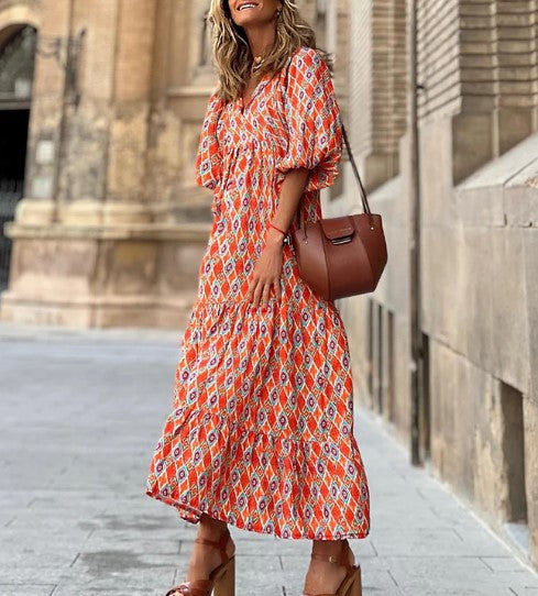 Levoire | Robe Maxi Avec Impression Vintage Style 3