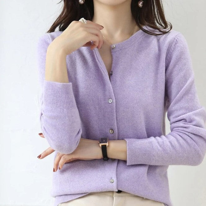 Levoire | Fine Cardigan Pour Le Printemps Lilas