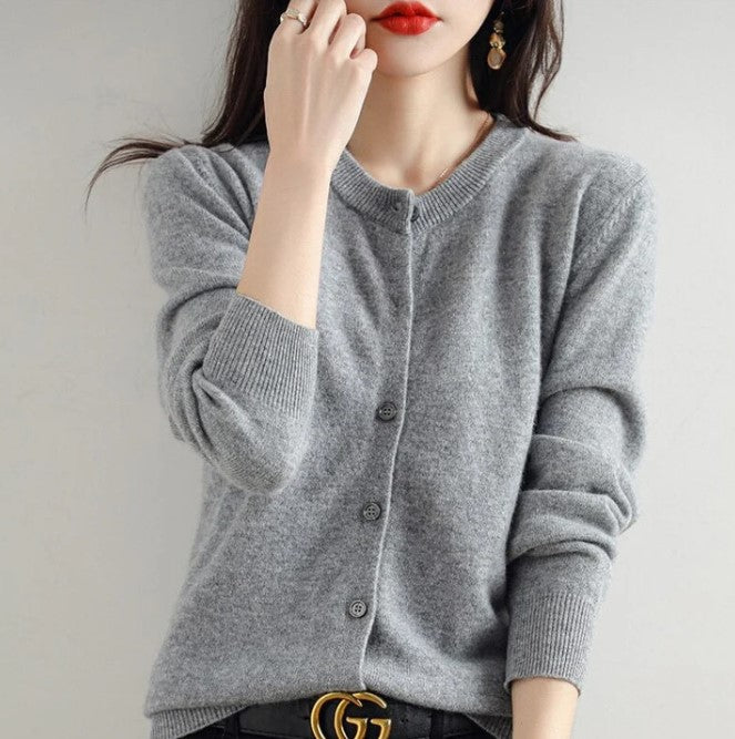 Levoire | Fine Cardigan Pour Le Printemps Gris foncé
