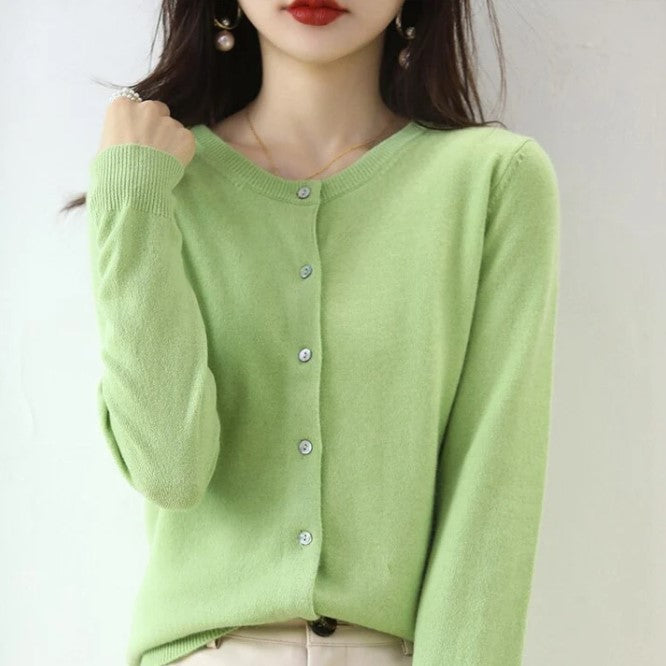 Levoire | Fine Cardigan Pour Le Printemps Vert clair