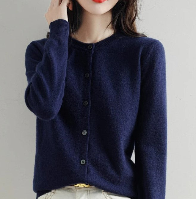 Levoire | Fine Cardigan Pour Le Printemps Bleu foncé