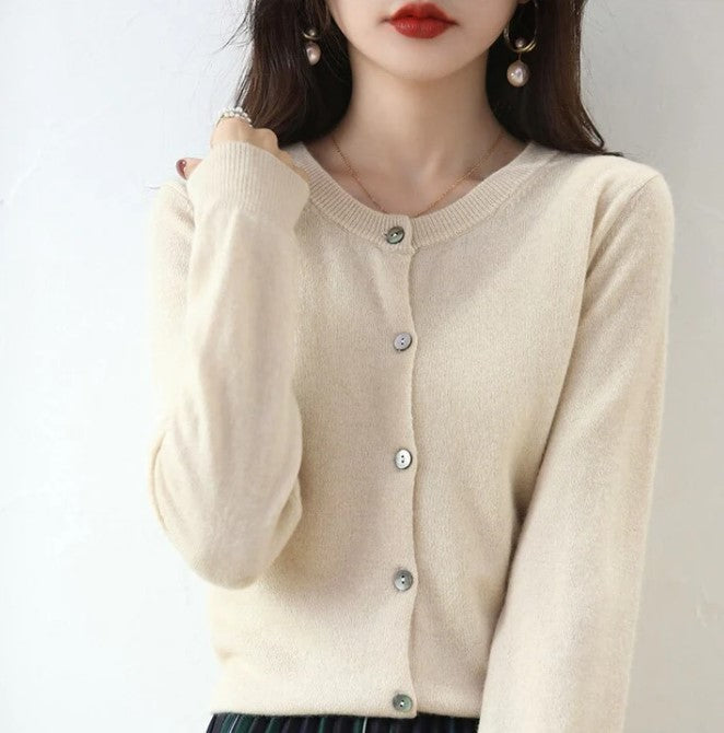 Levoire | Fine Cardigan Pour Le Printemps Beige