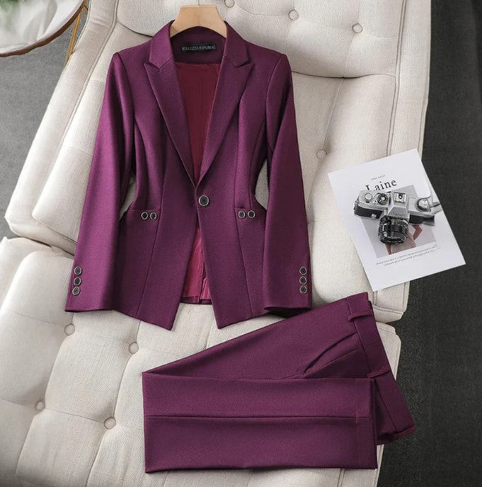 Levoire | Ensemble Élégant De Blazer Et Pantalon Lilas