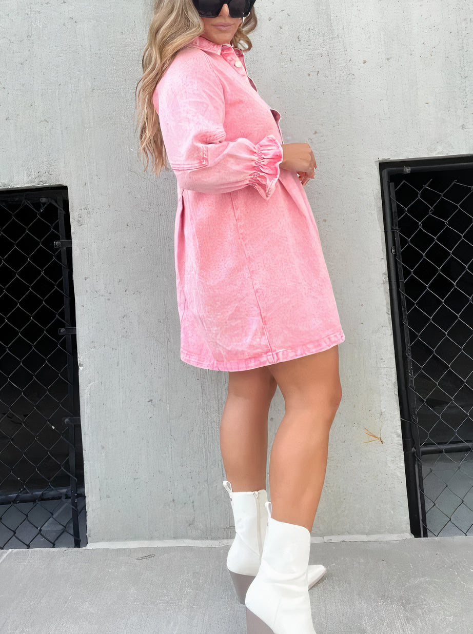 Levoire | Robe En Jean À Manches Longues