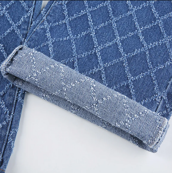 Levoire | Jean Taille Haute En Forme De Losange Bleu