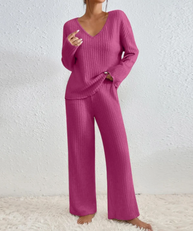 Levoire | 2 Pices Tricot Ensemble Rosa